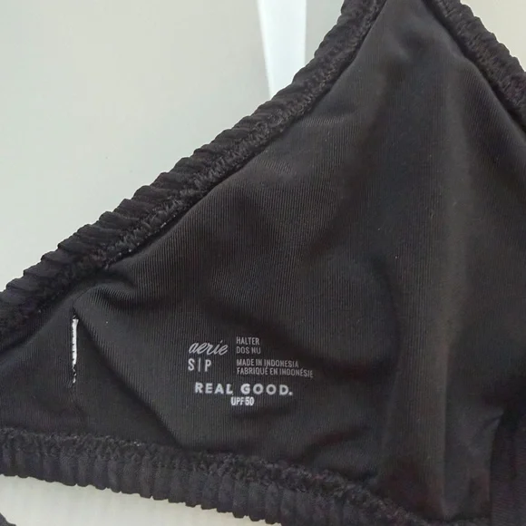 AERIE CRINKLE HALTER VOOP BIKINI TOP WOMENS!! - Picture 10 of 11